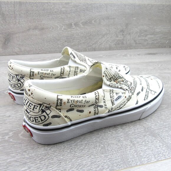 Vans Harry Potter Marauders Map Classic Slip On Shoes Men's Size 12 NEW - Picture 7 of 16